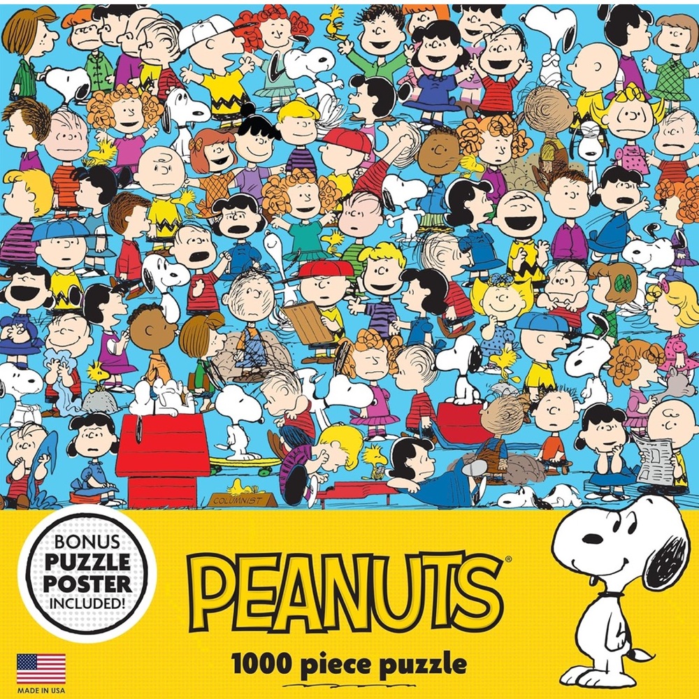 Peanuts Puzzle Rose Art Cast of Characters 1000 Piece Jigsaw Puzzle  OCT